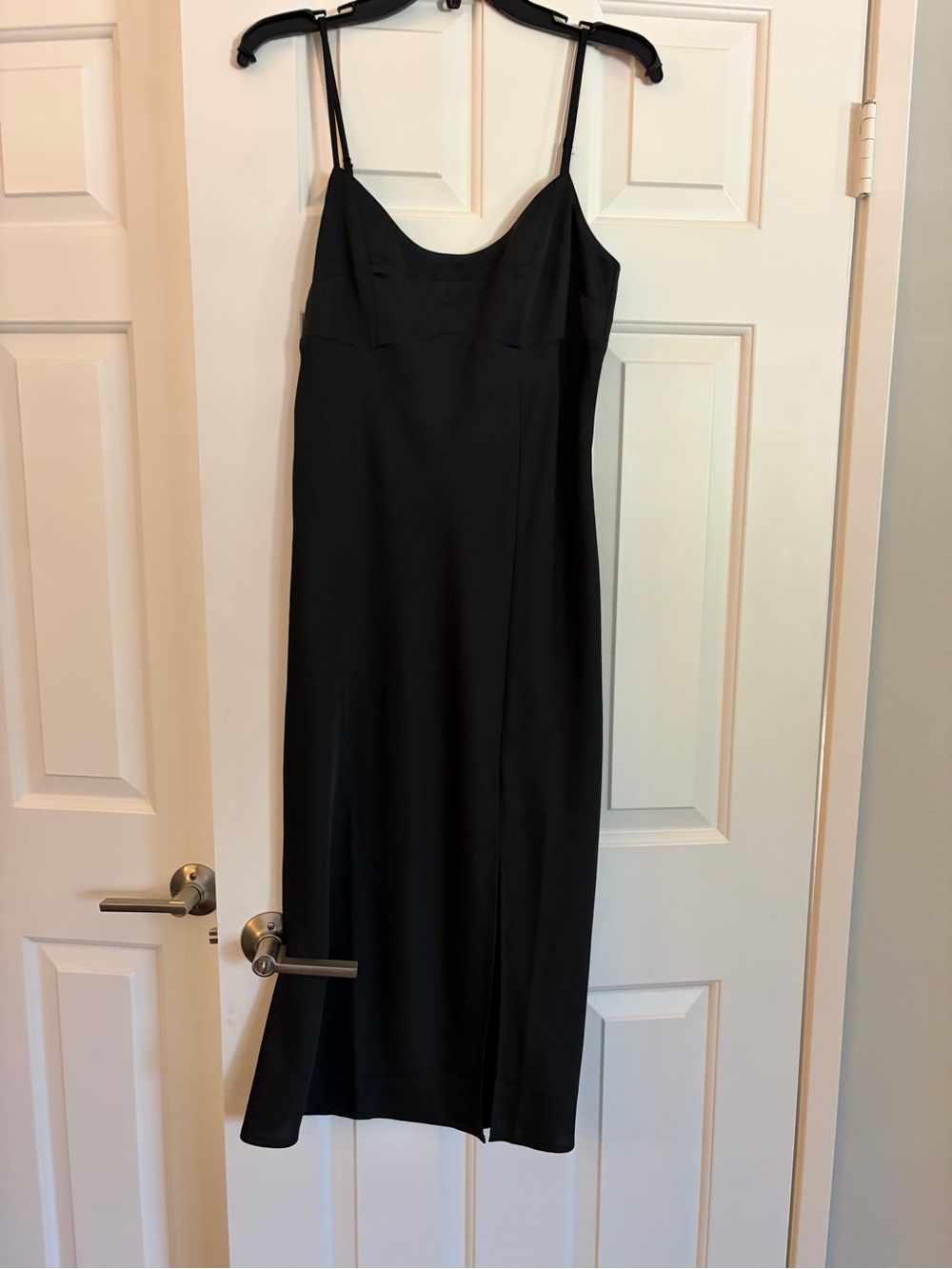 a new day Black Slip Midi Dress with Spaghetti Straps